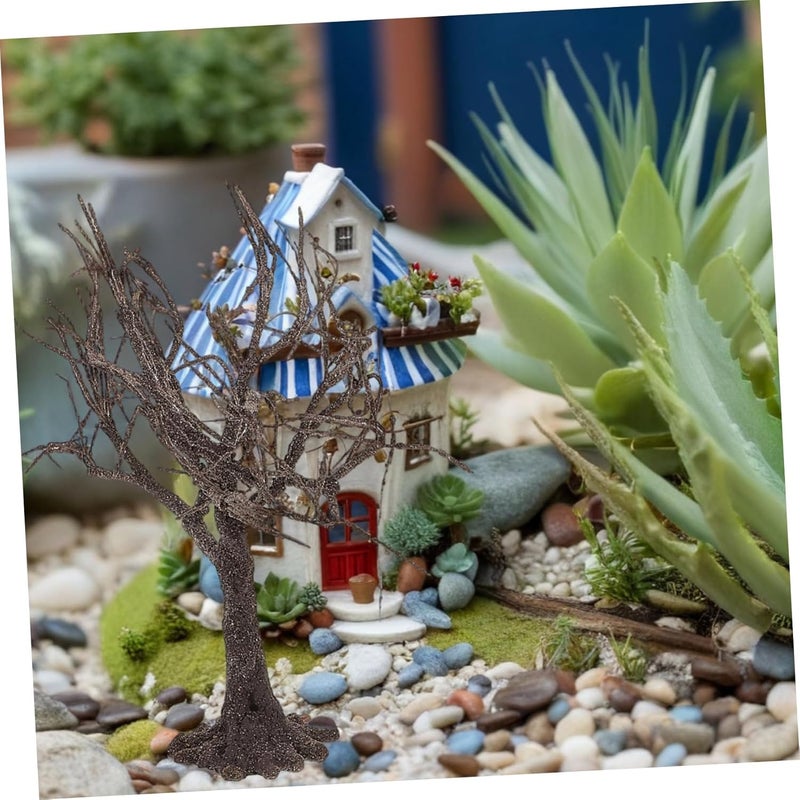 DOITOOL 2pcs Miniature Landscape Trees for Model Railroad Scenery DIY Architecture Realistic Tree Trunks for Craft Decorations - Image 5