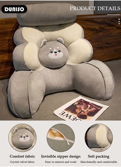 DUNISO Husband Pillow   Adult Reading Lumbar Cushion, Lumbar Support Pillow, Memory Foam Husband Pillow Backrest with Arms, Ultra-Comfy Removable Microplush Cover and Detachable Neck Roll Unmatched Pillow for Office Home Bedroom  - Image 2