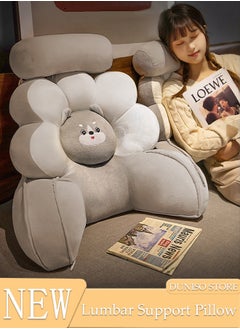 DUNISO Husband Pillow   Adult Reading Lumbar Cushion, Lumbar Support Pillow, Memory Foam Husband Pillow Backrest with Arms, Ultra-Comfy Removable Microplush Cover and Detachable Neck Roll Unmatched Pillow for Office Home Bedroom  - Image 1