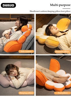 DUNISO Husband Pillow   Adult Reading Lumbar Cushion, Lumbar Support Pillow, Memory Foam Husband Pillow Backrest with Arms, Ultra-Comfy Removable Microplush Cover and Detachable Neck Roll Unmatched Pillow for Office Home Bedroom  - Image 3
