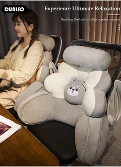 DUNISO Husband Pillow   Adult Reading Lumbar Cushion, Lumbar Support Pillow, Memory Foam Husband Pillow Backrest with Arms, Ultra-Comfy Removable Microplush Cover and Detachable Neck Roll Unmatched Pillow for Office Home Bedroom  - Image 5