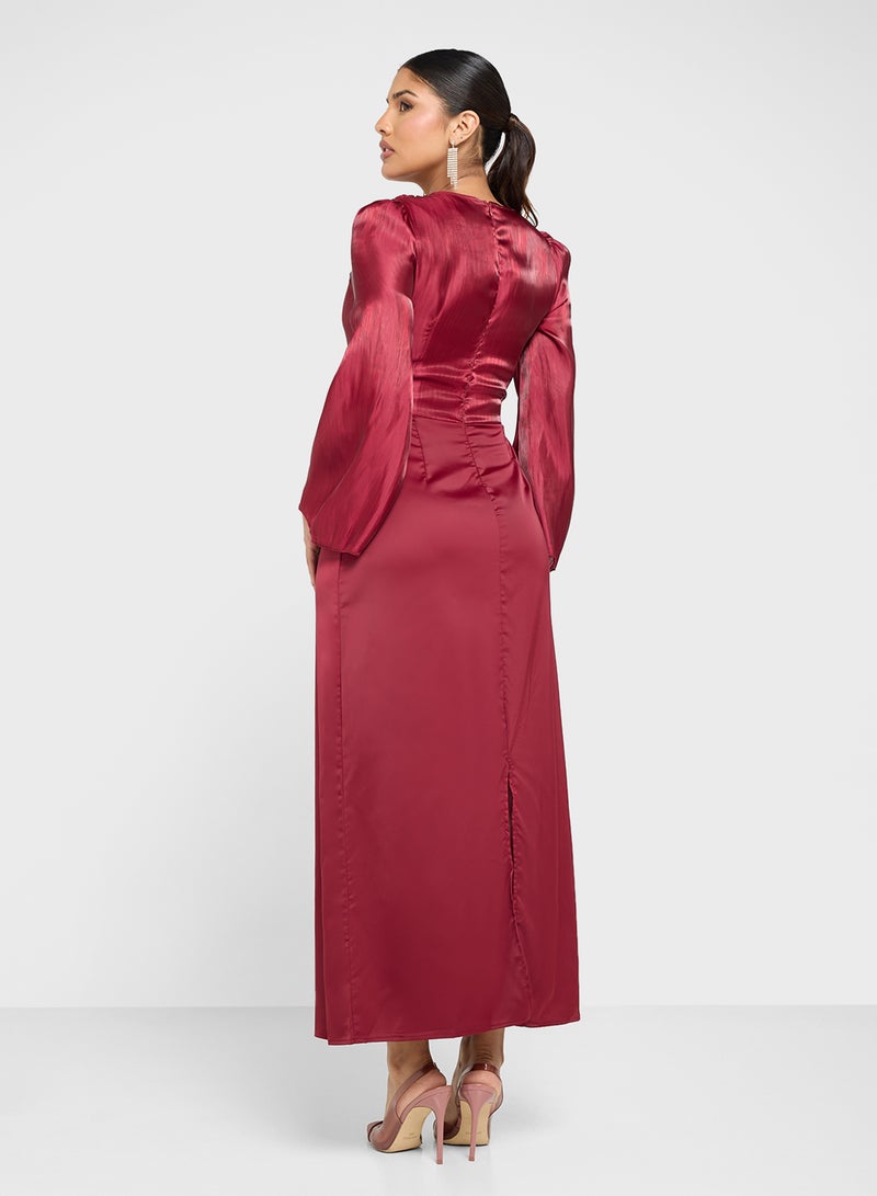 ايلا فستان ماكسي ساتان - Image 2