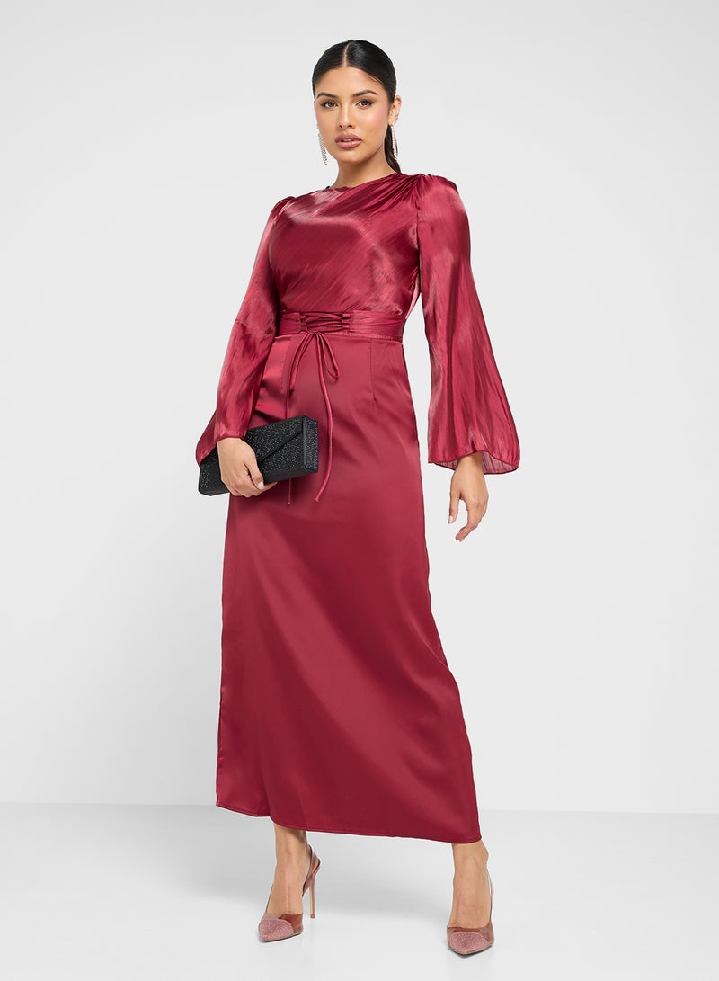 ايلا فستان ماكسي ساتان - Image 1