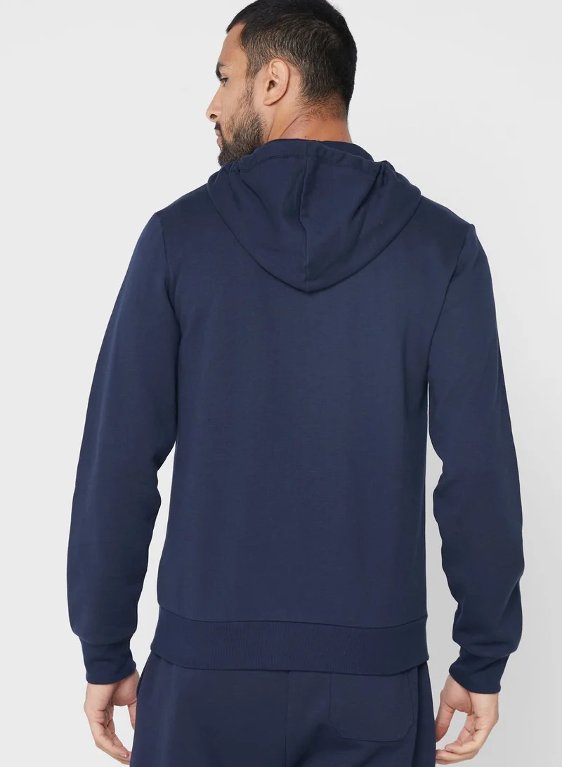 EMPORIO ARMANI Logo Zip Through Hoodie