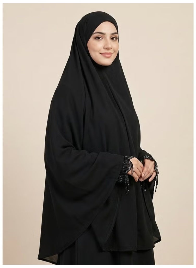 حجاب فوري للنساء غطاء رأس كامل وغطاء للرقبه ناعم مريح سهل الارتداء كيمار غطاء صلاة طويل غطاء رأس إسلامي مناسب للاستخدام اليومي والسفر ورمضان والعيد