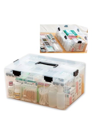 Large Plastic Medical Storage Box, Family Emergency Medical Travel Kit, Child Proof Medicine Box Organizer Pill Case With Compartments And Handle, Medicine/Toys/Tools Storage Organiser - pzsku/ZEED9A4EADAF5E7D60A33Z/45/_/1719038165/af7d7684-3e71-4f6c-b850-dd4ea335fe63