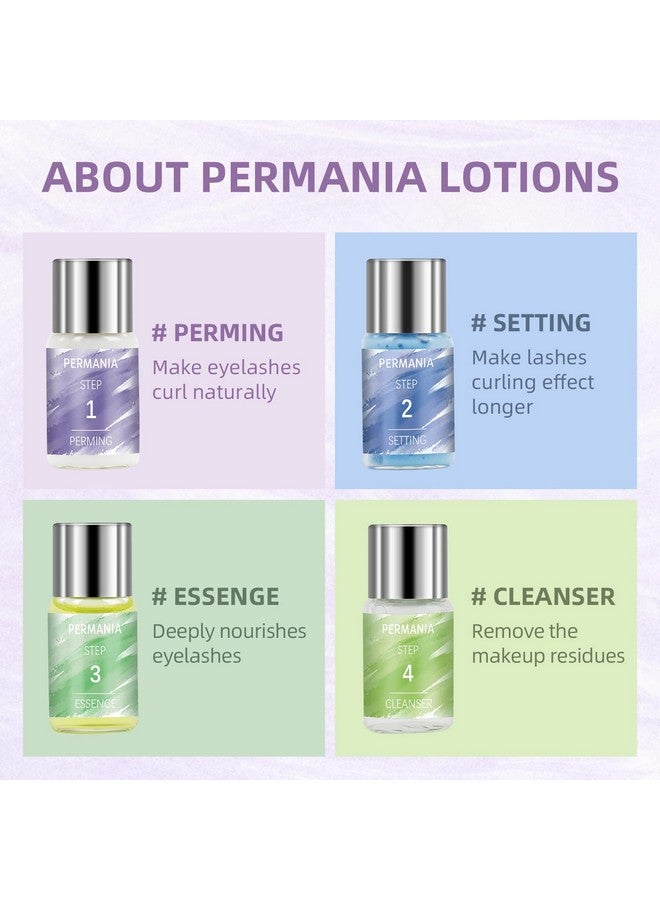 پيرمانيا لوازم من مجموعة Lash Perm وBlack Kitsalon لرفع الرموش وتصفيح الحاجب بلون أسود مع بلسم رفع الرموش 4 في 1 سريع التجعيد والتلوين ونتيجة طبيعية مطوري لون الشعر - Image 4