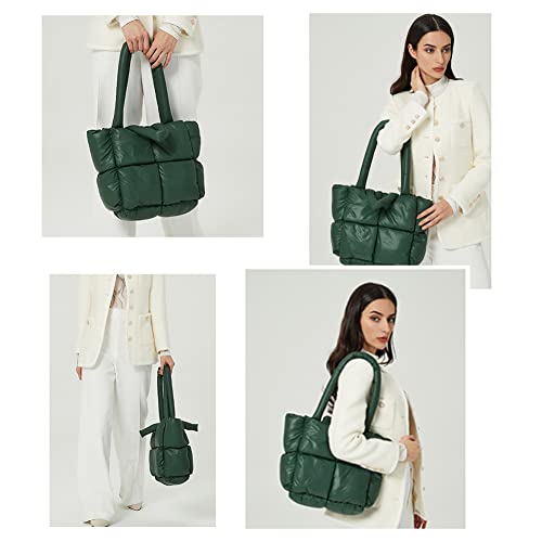 YFGBCX Puffer Tote Bag for Women Quilted Puffy Handbag Light Winter Down Cotton Padded Shoulder Bag Down Padding Tote Bag with Inner Zip Pocket 360 * 280 * 125mm/14.17 * 11.02 * 4.92" - Image 3