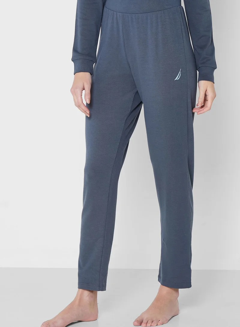 NAUTICA Polo Neck Knitted Pyjama Set