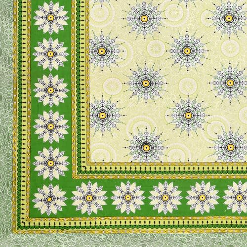 RajasthaniKart Pure Cotton 180 TC King Size BEDSHEET with 2 Pillow Cover - 90X108 (Suitable for King Size Bed Sheet or Double Bed, Green) PSP 127 - Image 5