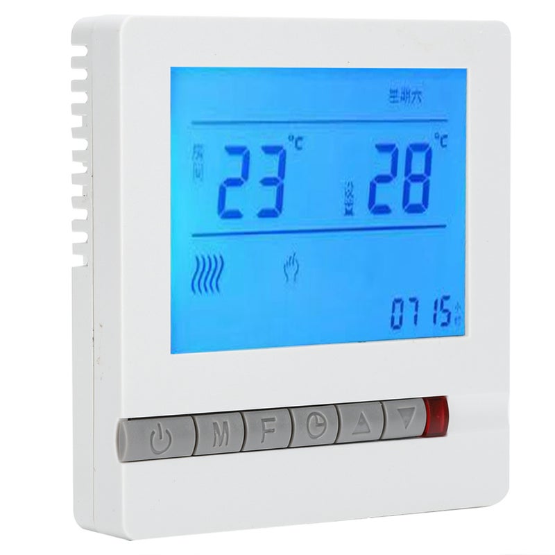 Floor Heating Thermostat 16A Intelligent LCD Display - Precise Temperature Control High-Reliability Chip Thermostat Controller for Home Living Room Bedroom Dining Room Hall Plumbing Heating Systems - Image 3