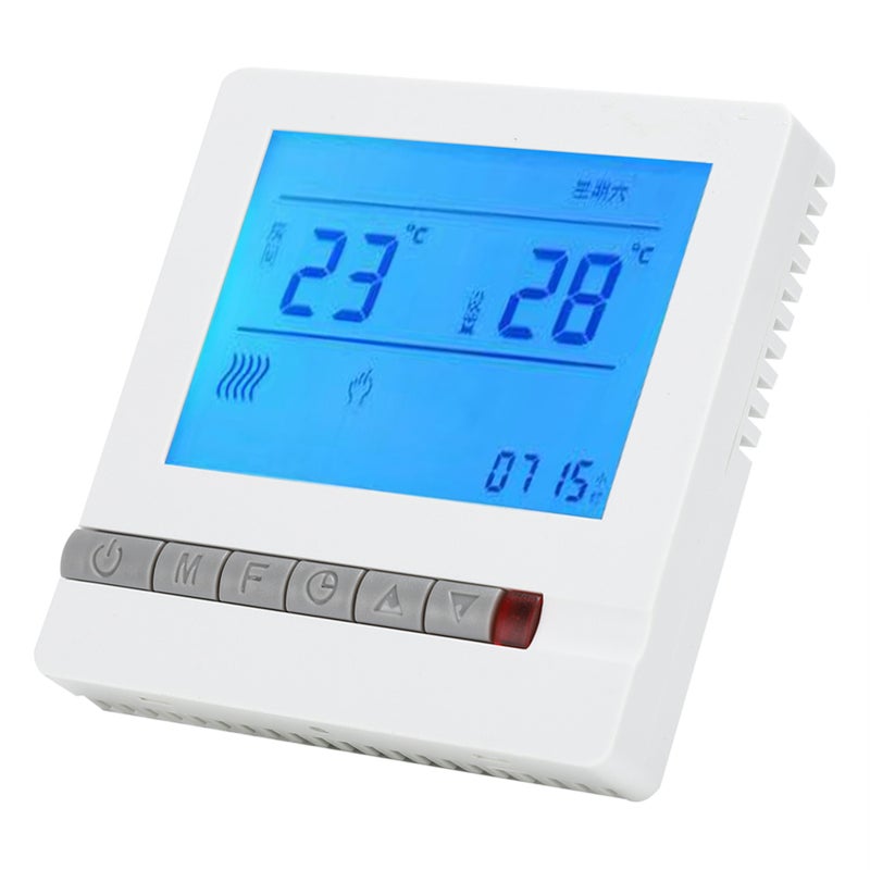 Floor Heating Thermostat 16A Intelligent LCD Display - Precise Temperature Control High-Reliability Chip Thermostat Controller for Home Living Room Bedroom Dining Room Hall Plumbing Heating Systems - Image 4