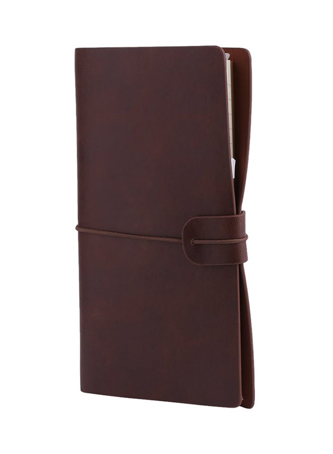 Portable Travel Diary Journal,114 Sheets Dark Brown - Image 2