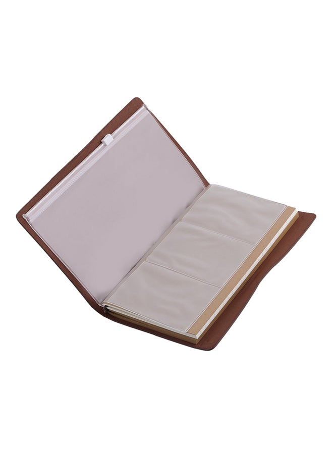 Portable Travel Diary Journal,114 Sheets Dark Brown - Image 4