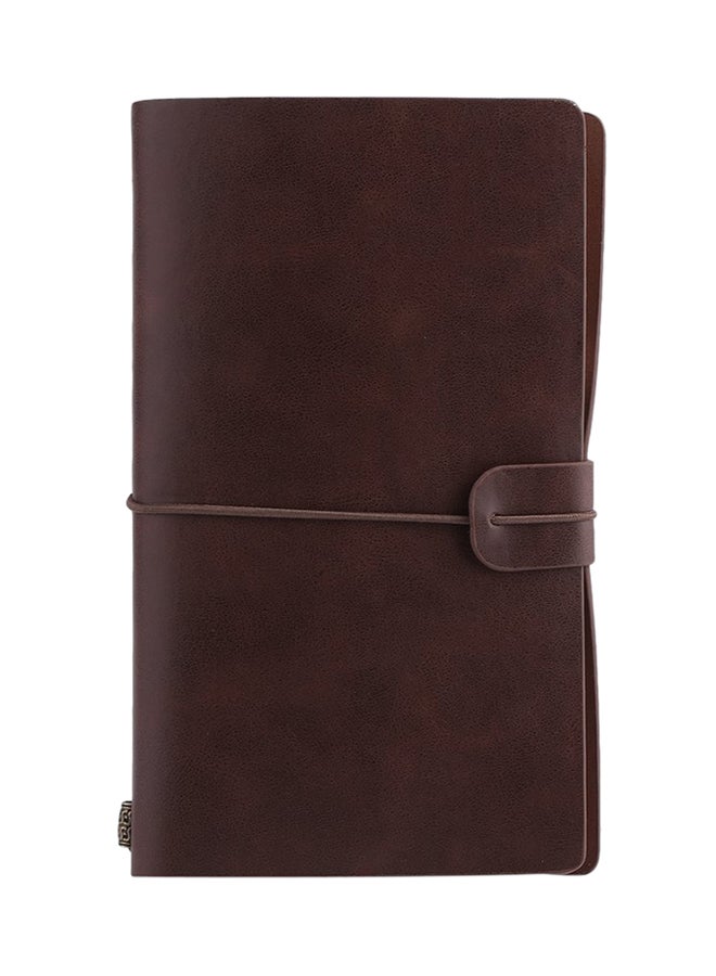 Portable Travel Diary Journal,114 Sheets Dark Brown - Image 1