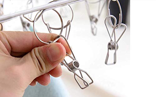 ROLLYWARE 100% Stainless Steel Hangers with Clips, Portable Clip Hangers Suitable for Hanging Small Clothes, Baby Clothes, Socks, Gloves and Stockings - Image 5