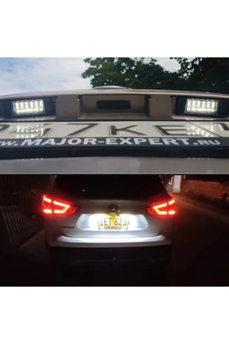 erorex WHITE 2pcs LED License Plate Light For Nissan Qashqai J11 Primera P12 Pathfinder R51 X-Trail T31 Juk - Image 3