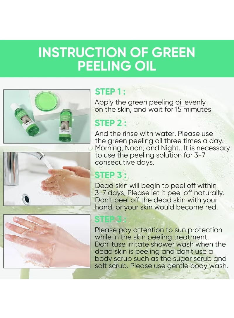 MOOYAM Peeling Oil for Dark Skin, Extra Strength Exfoliating Body Peel, Effective Exfoliation for Smooth and Radiant Skin - Image 3