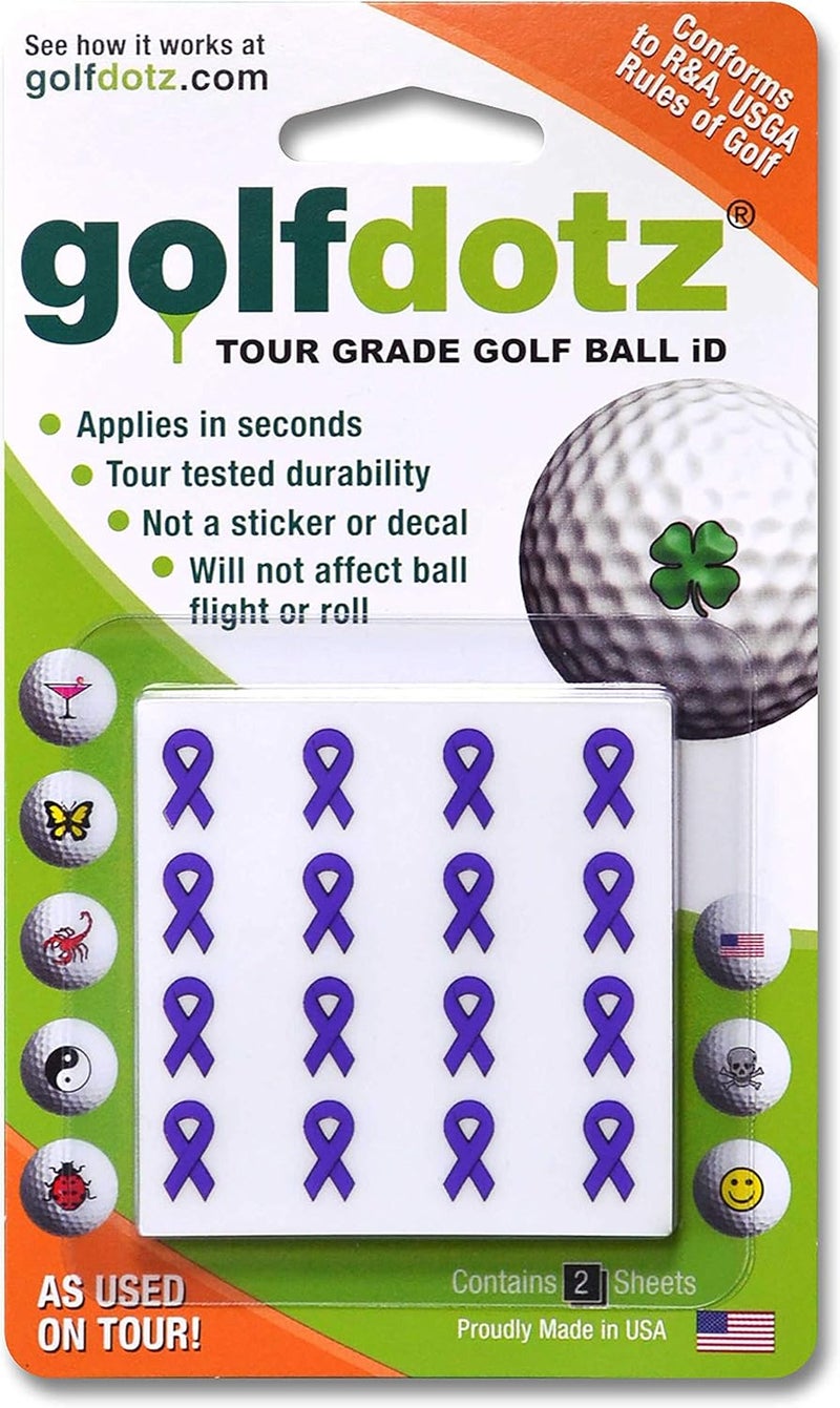 Golfdotz - USGA Rule Conforming Golf Ball Markers, Golf Ball Stickers for Marking Balls, No More Smearing from Stamps, Gifts for Golfers, Dads, and Retirees, (18-32-Count) - Image 2
