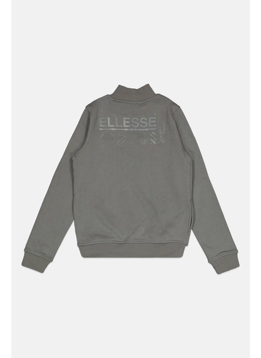 Ellesse Kids Boy 2 Pieces Sportswear Fit Tracksuits, Grey  - Image 3