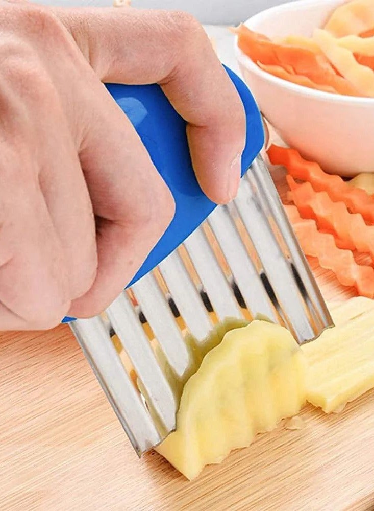 قطاعة البطاطس والمخللات ستانلس ستيل متعددة الألوان - Image 2
