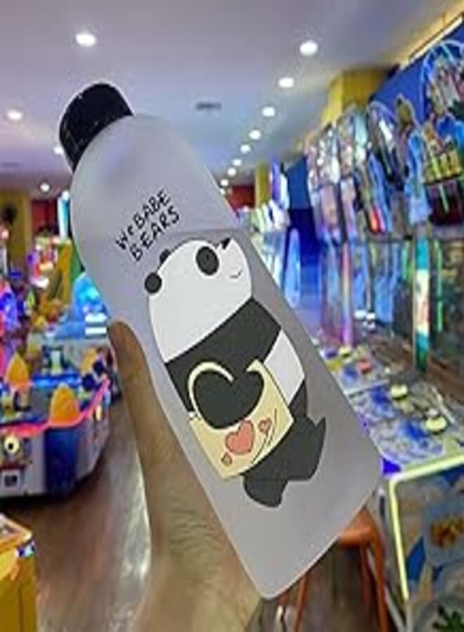 CJSTORE Cute Water Bottle Panda Cup1000ml Cups With Lids And Straws Transparent Cartoon Water Bottle Drinkware Frosted Leak-proof Bottle-1000ML,Panda-frosted