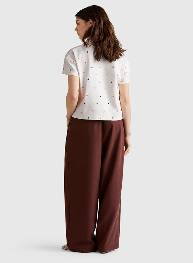 Benetton Polo With Flower Embroidery  - Image 2