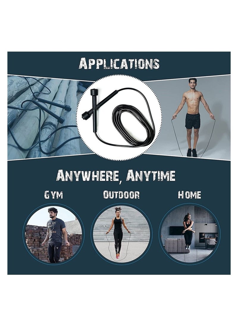 SYOSI 2 Pieces Kids Adult Jump Rope Adjustable Men's Women's Jump Rope Exercise Fat Burning Workout Home or Gym Personal Training Rope  - Image 4