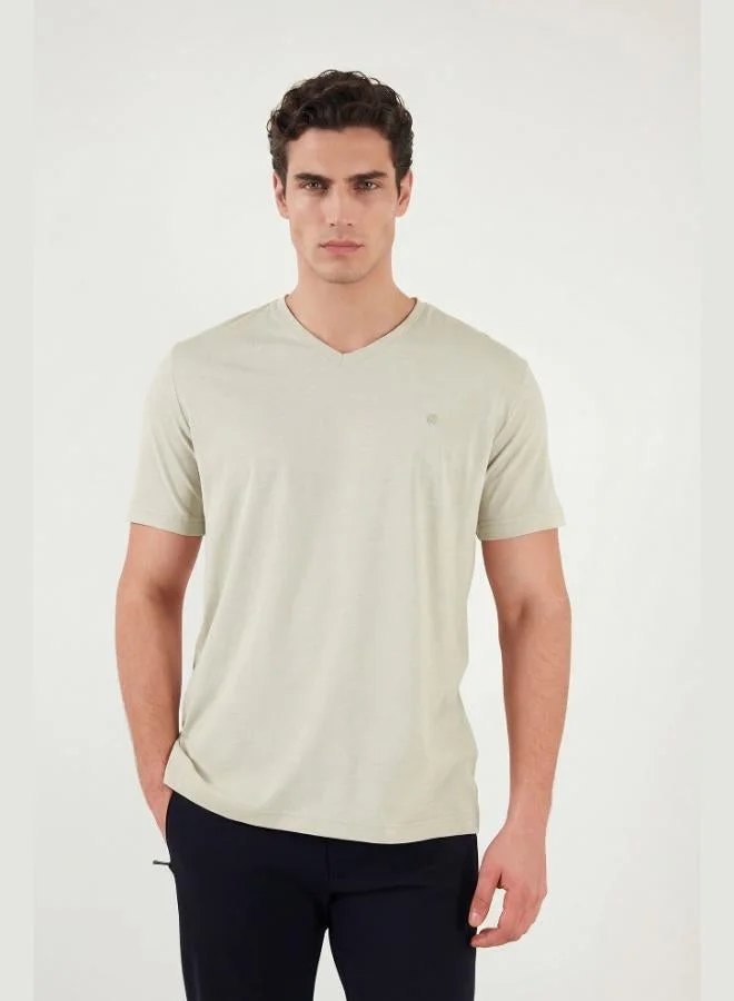 Buratti Buratti Cotton Slim Fit V-Neck T-Shirt Men's T-Shirt 5902719