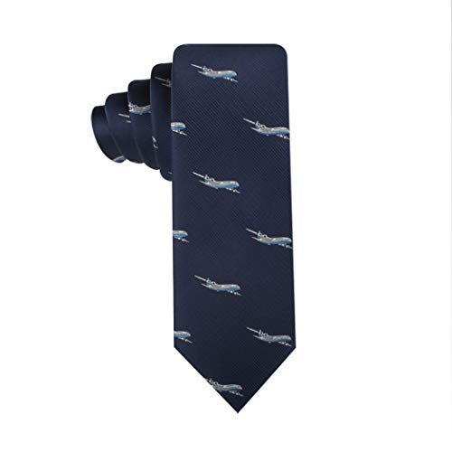 AUSCUFFLINKS Airplane Tie for Him | Present for Pilot Captain Plane Lover | Aviation Aircraft Neckties | Bday Prezzie for Guys (Aeroplane) - Image 3