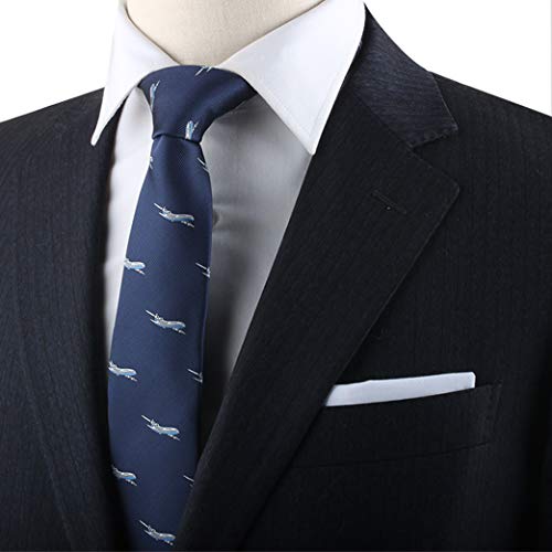 AUSCUFFLINKS Airplane Tie for Him | Present for Pilot Captain Plane Lover | Aviation Aircraft Neckties | Bday Prezzie for Guys (Aeroplane) - Image 4
