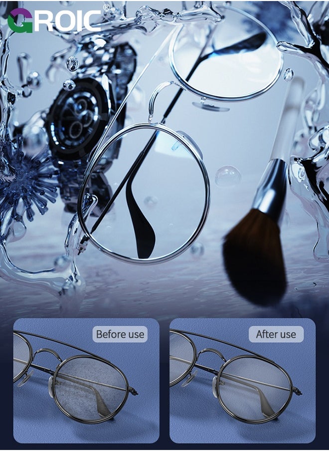 GROIC Cleaning Eyeglasses Machine Professional Ultrasonic Jewelry Cleaner for Jewelry, Glasses, Watches, Shaver Heads, 45KzHz 400ML Portable Ultrasonic Retainer Household  - Image 5