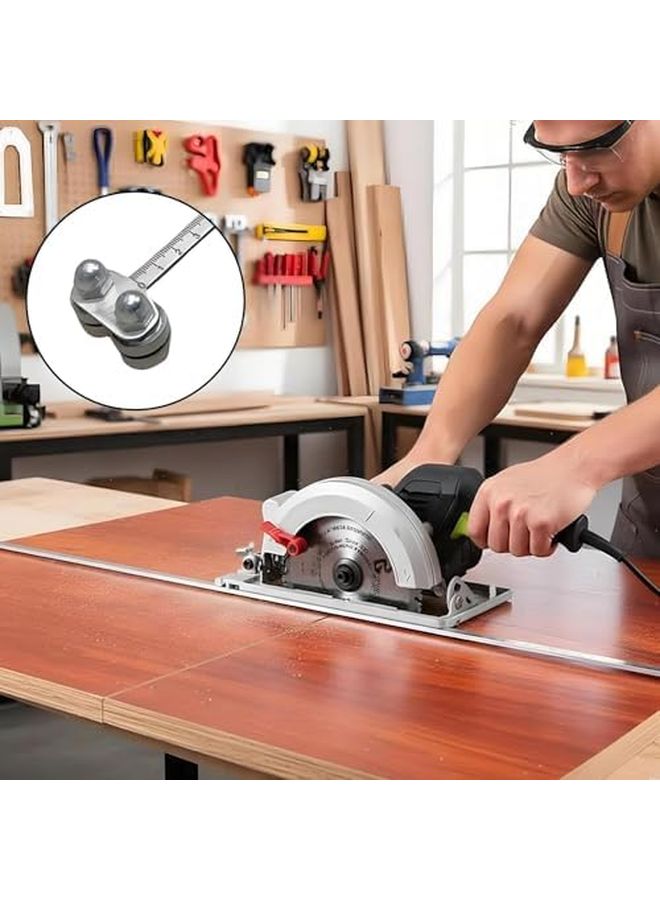 Blue Wood Positioning Ruler Heavy Duty Marking Tool Precision Cutting Guide - Image 4