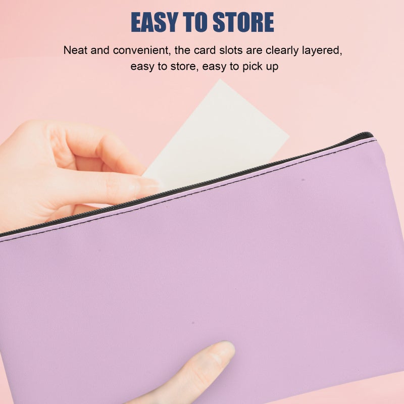2Pcs Zipper Bill Bags Money Bags Bank Deposit Money Bags with Zipper PU Leather Bill Storage Bags - Image 2