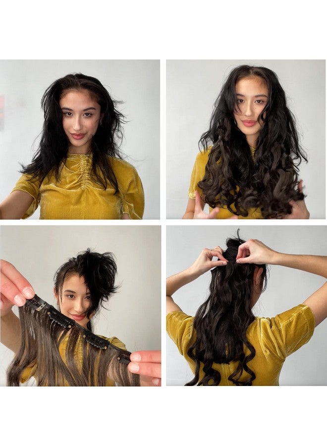 CAISHA By Prettyshop Xxl 18" 8 Pieces Set Clip In Extensions Hair Extension Hairpiece Voluminous Wavy Intense Red Ces91 - Image 4