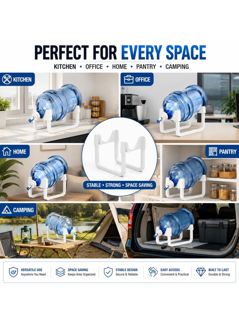 Lukadah Water Jug Storage Rack for 5 Gallon Water Bottle, Heavy Duty Metal Water Dispenser Stand, Water Bottle Holder Rack for Kitchen Countertop, Space Saving Water Jug Organizer, Compatible with 18.9L, 19L, 20L Bottles - Image 5