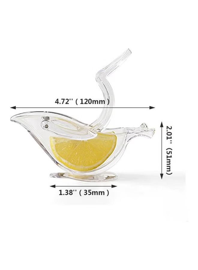 دولار عصارة ليمون يدوية شفافة على شكل طائر – عصارة حمضيات منزلية سهلة الاستخدام - Image 2