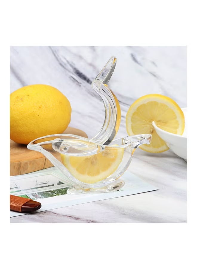 دولار عصارة ليمون يدوية شفافة على شكل طائر – عصارة حمضيات منزلية سهلة الاستخدام - Image 3