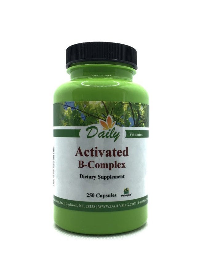 Daily Manufacturing Activated B-Complex (Activated Forms of Multi B Vitamins) 250 Capules  - Image 1
