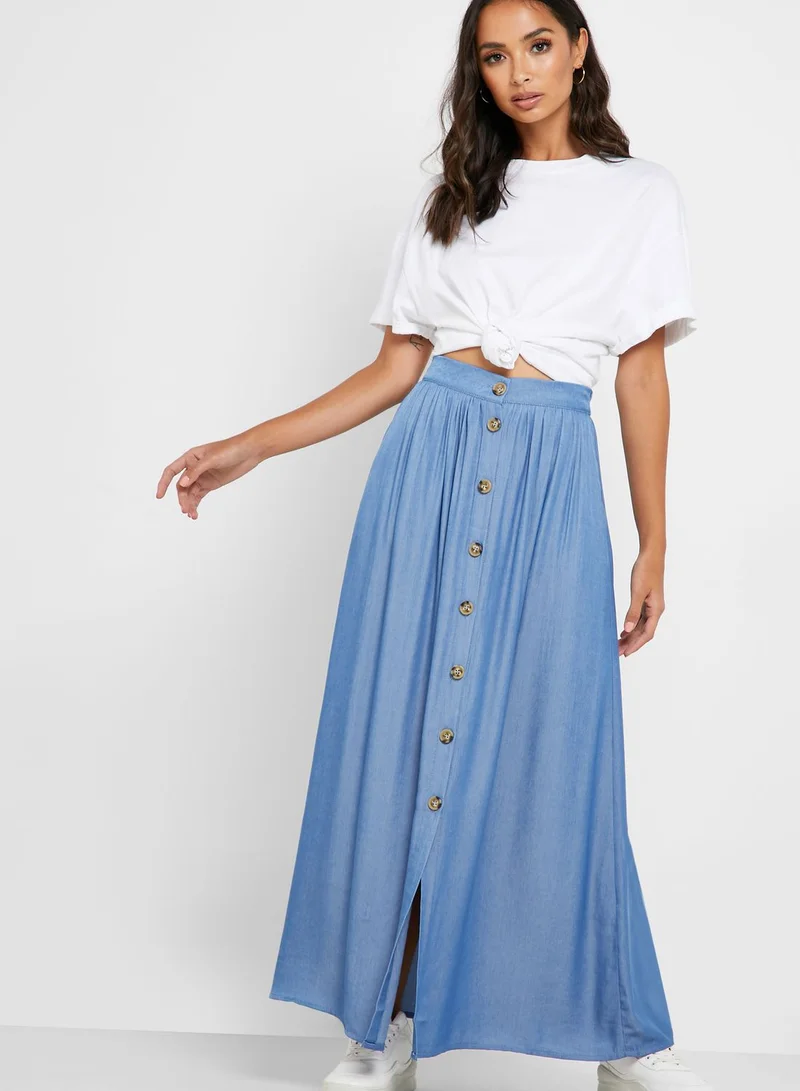 Ginger Button Down Maxi Skirt