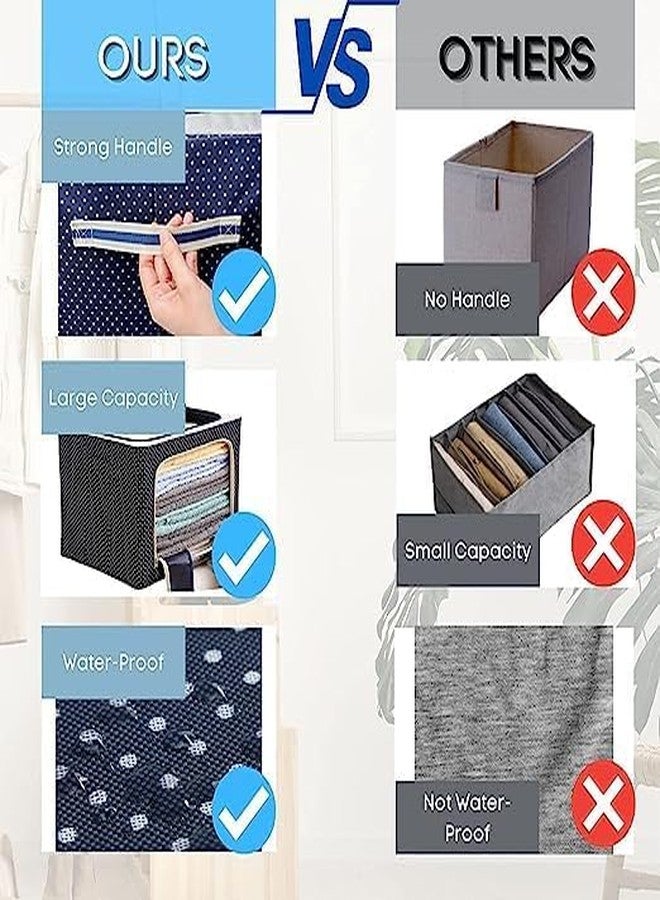 Glenoxzone 66 Liter Oxford Fabric Steel Frame Clothes Wardrobe Organizer Set with Transparent Zip Closure | Durable Clothes Storage Bag for Lehenga, Suit, Dress & Saree Packing - Image 5