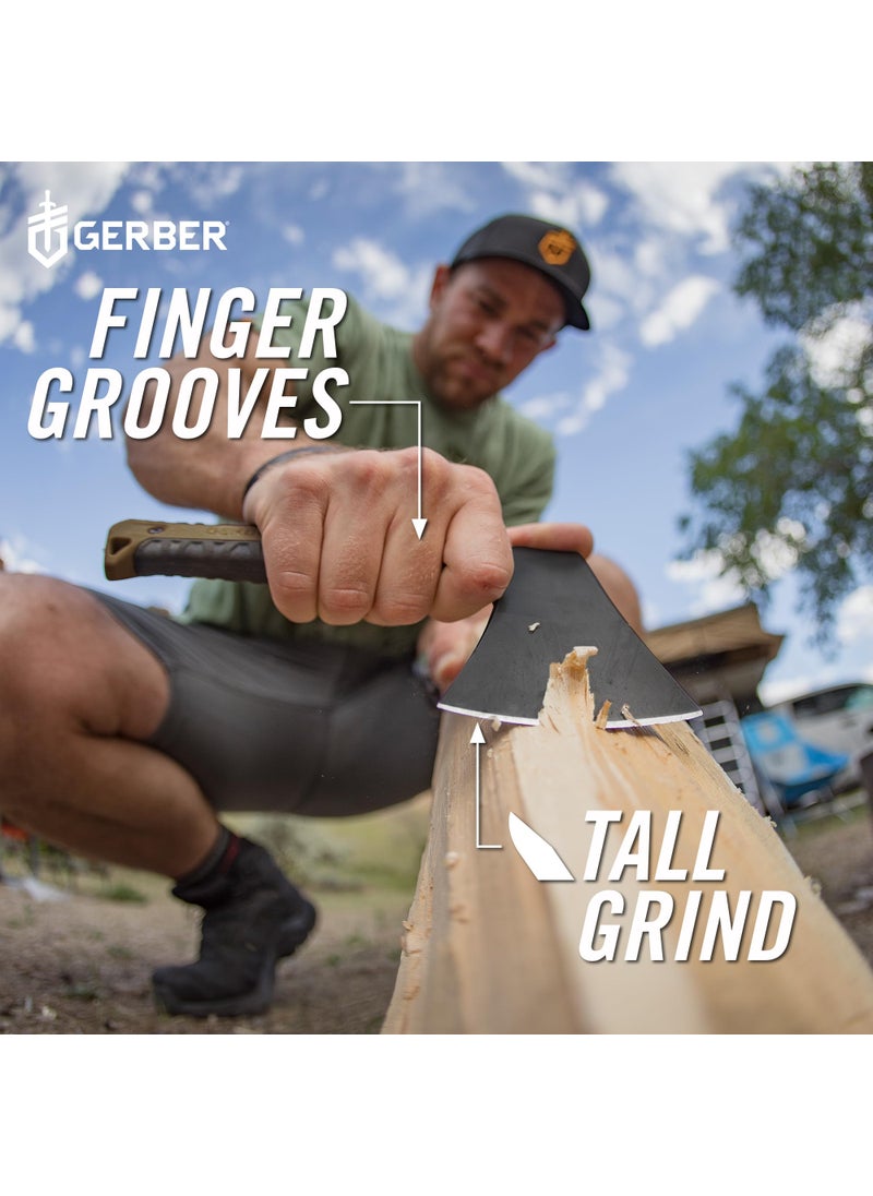 Gerber Gerber Gear Pack Hatchet - 3.5" Steel Blade with Full Tang - Camping and Survival Hatchet with Included Mountable Nylon Sheath - Coyote Brown  - Image 4