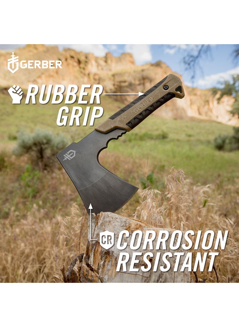 Gerber Gerber Gear Pack Hatchet - 3.5" Steel Blade with Full Tang - Camping and Survival Hatchet with Included Mountable Nylon Sheath - Coyote Brown  - Image 5