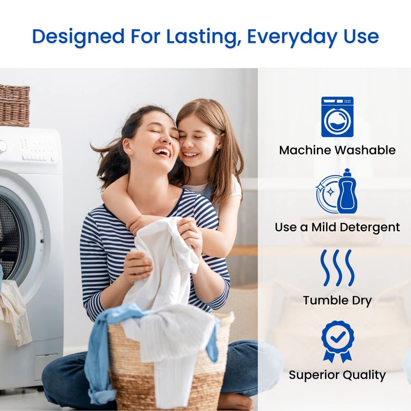 جارد ماكس واقي وسادة Guardmax مع سحاب الملك - (8 حزمة) - أغطية وسادة مقاومة للماء وذات حشرات الفراش - تحمي حالات الوسائد من عث الغبار المثيرة للحساسية وآلات السرير والانسكابات السائلة (20 × 36)  - Image 3
