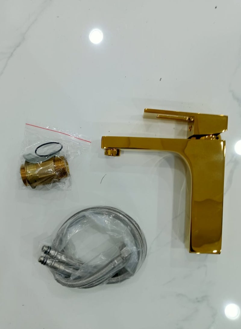 D&N Modern Custom Gold Bathroom Faucet - Luxury Gold Basin Mixer for Bathroom Sink - Image 2