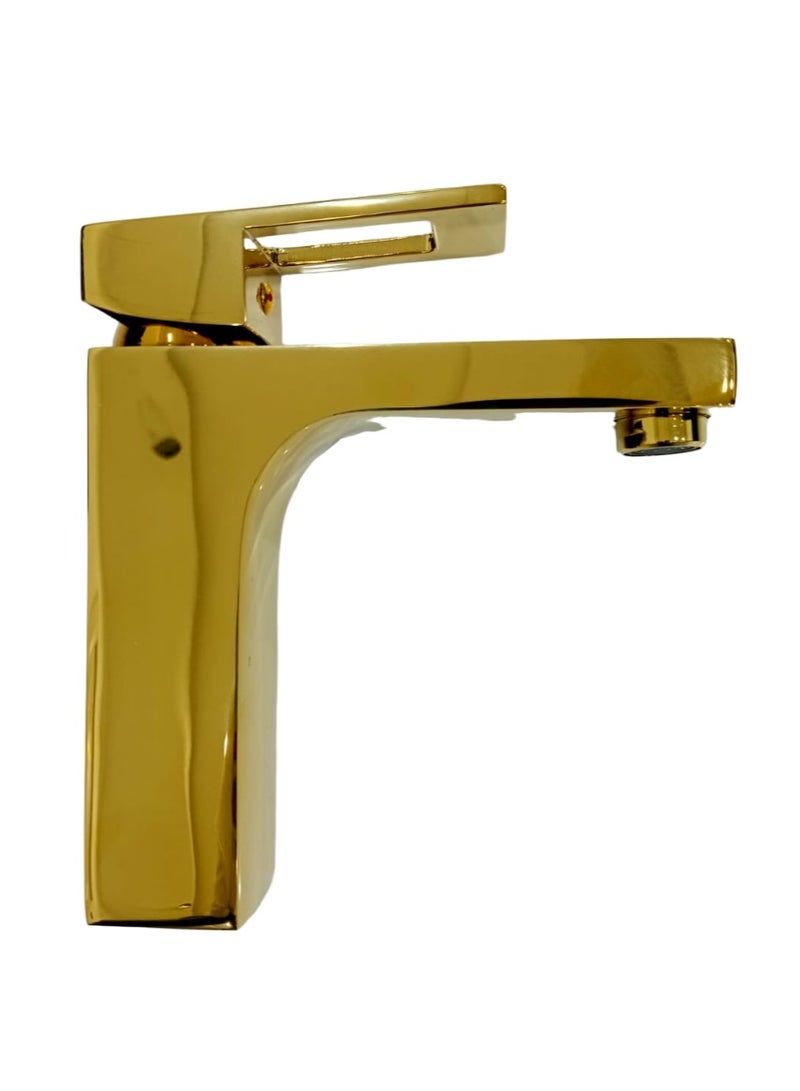 D&N Modern Custom Gold Bathroom Faucet - Luxury Gold Basin Mixer for Bathroom Sink - Image 1