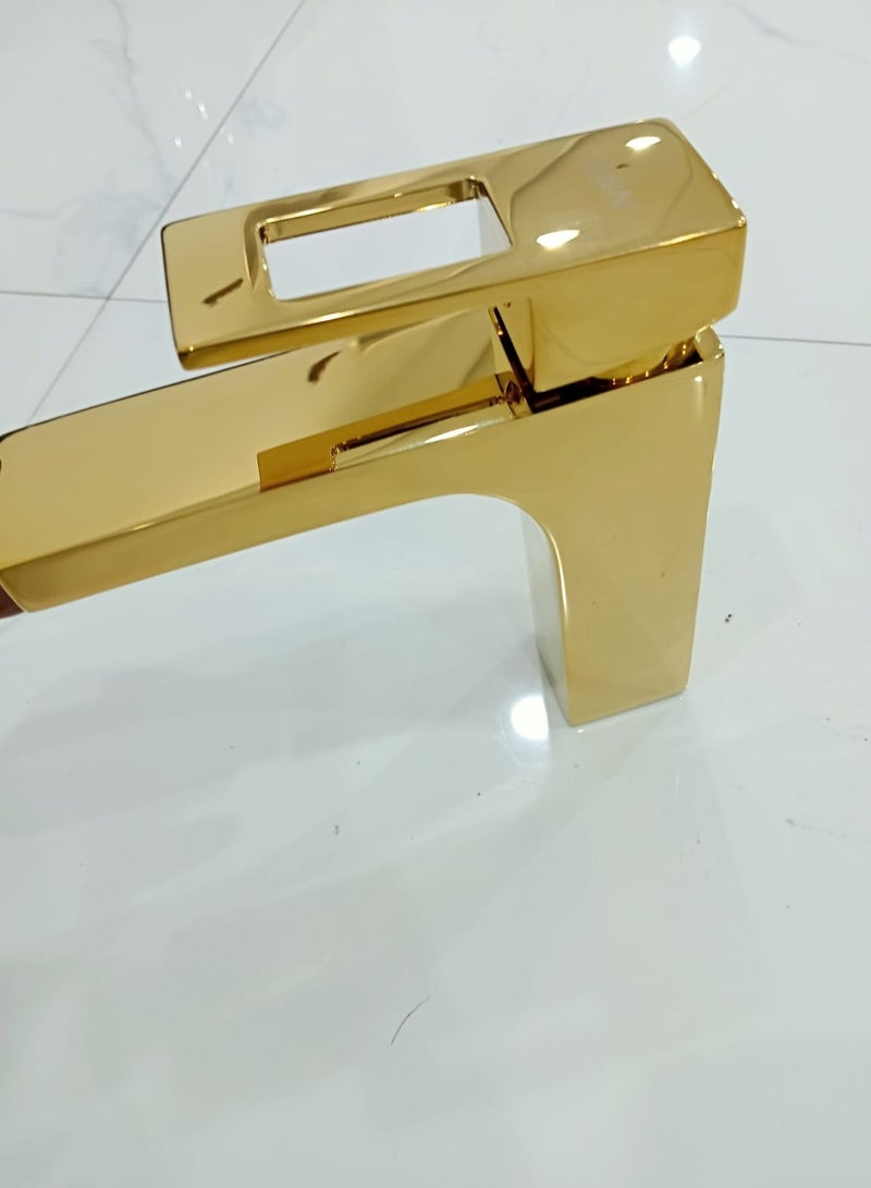 D&N Modern Custom Gold Bathroom Faucet - Luxury Gold Basin Mixer for Bathroom Sink - Image 4