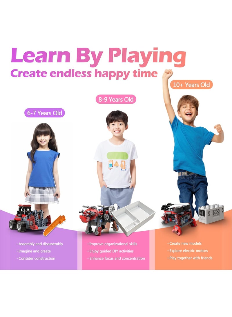 أبيتور روبوت B، ألعاب STEM للأولاد من سن 6 إلى 12 عامًا، مجموعة بناء شاحنة الوحش 8 في 1، مجموعات العلوم للأطفال من سن 5 إلى 8 ومن 8 إلى 12 عامًا، ألعاب تعليمية، هدايا عيد ميلاد للأولاد (240 قطعة) - Image 4