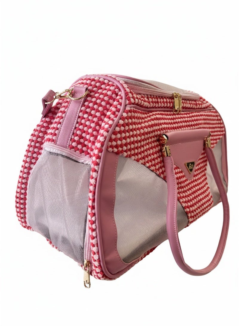 Pink Travel Pet Fashion Bag - Image 1