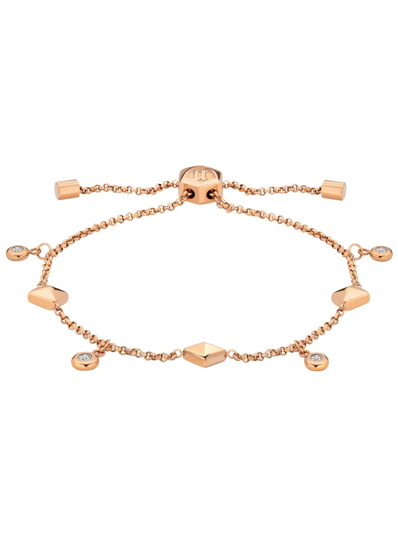 Sofya Rose Gold Stainless Steel Chain Bracelet for Women
